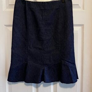 NAF NAF Dark Blue A-Line Skirt Casual Chic Classic Clean Girl Size 8-10